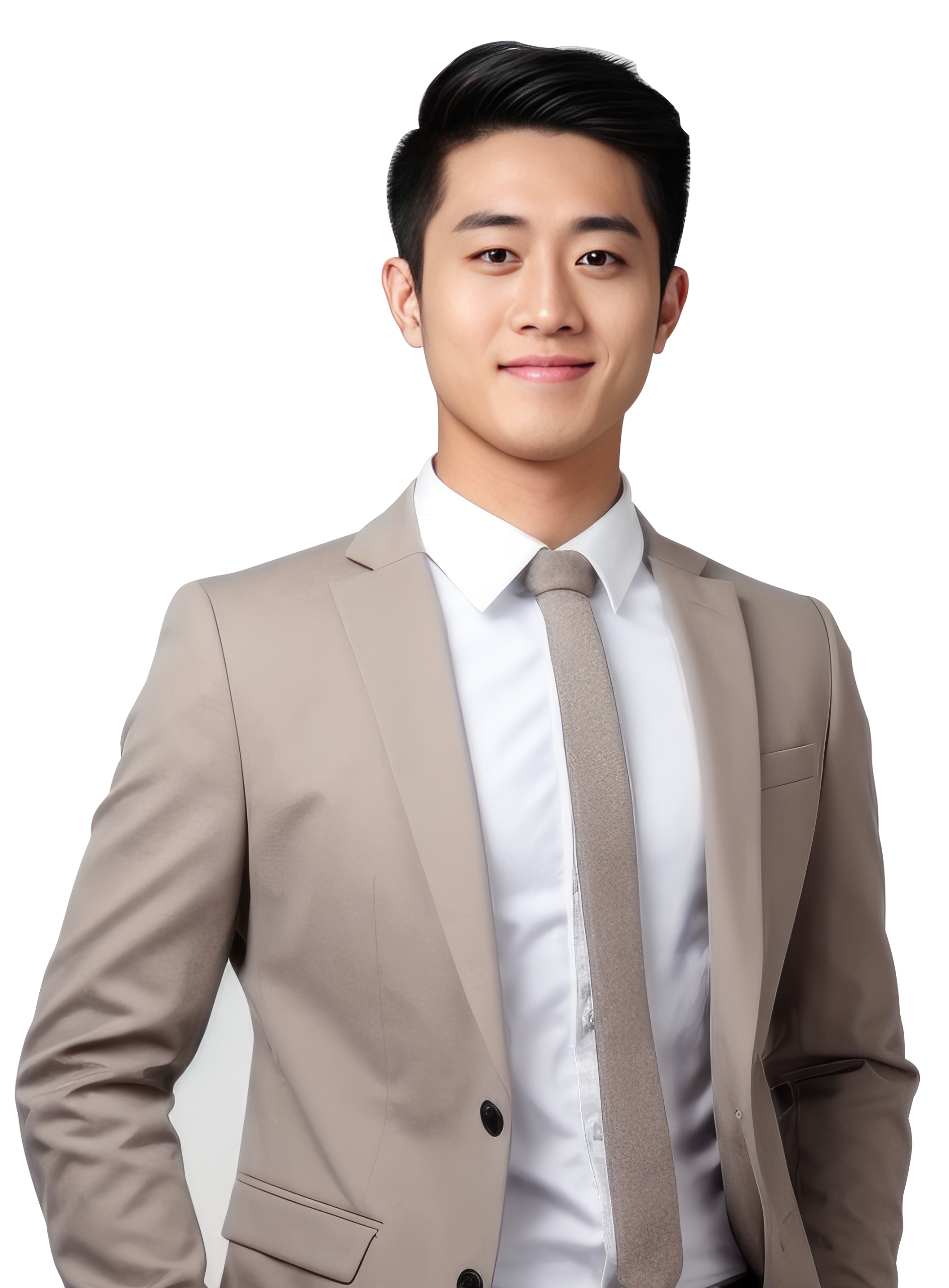 Professional man in business attire with a confident smile, representing an authorised 24-hour money lender in Singapore, exuding trustworthiness and credibility.